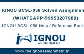 BCSL-056 Solved Assignment