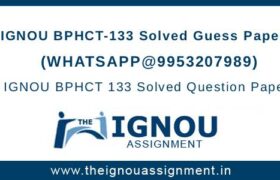 BPHCT-133 Solved Guess Papers