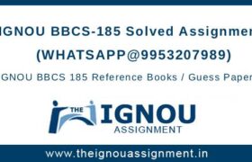 IGNOU BBCS-185