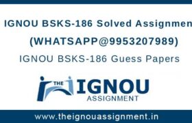 IGNOU BSKS186