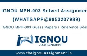 MPH-3 Solved Assignment