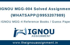 IGNOU MGG-4 Assignment
