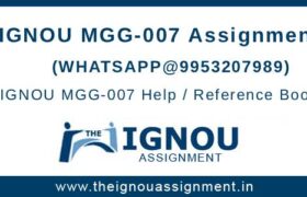 IGNOU MGG-7 Assignment