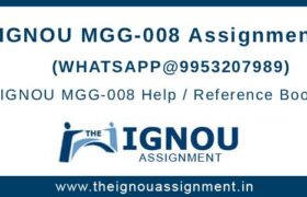 IGNOU MGG-8 Assignment