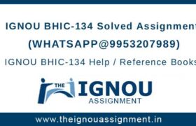 IGNOU BHIC134 Assignment