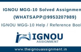 IGNOU MGG-10 Assignment
