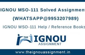 IGNOU MSO-111