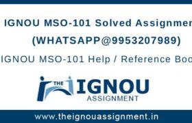 IGNOU MSO101 Assignment