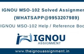 IGNOU MSO102 Assignment