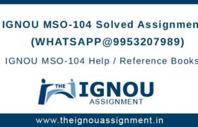 IGNOU MSO104 Assignment