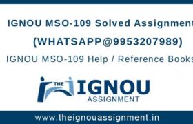 IGNOU MSO109 Assignment