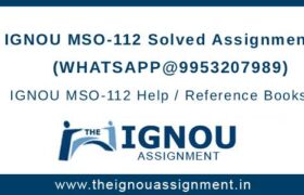 IGNOU MSO112 Assignment