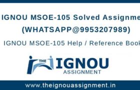 IGNOU MSOE105 Assignment